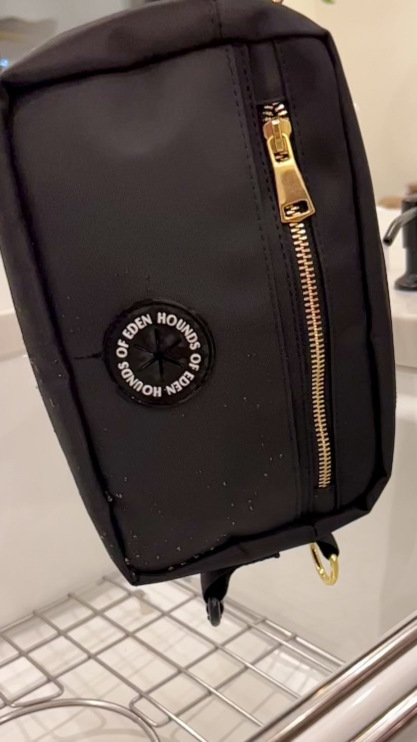 Ulti-Mate Dog Walking Bag - Black - Gold Hardware