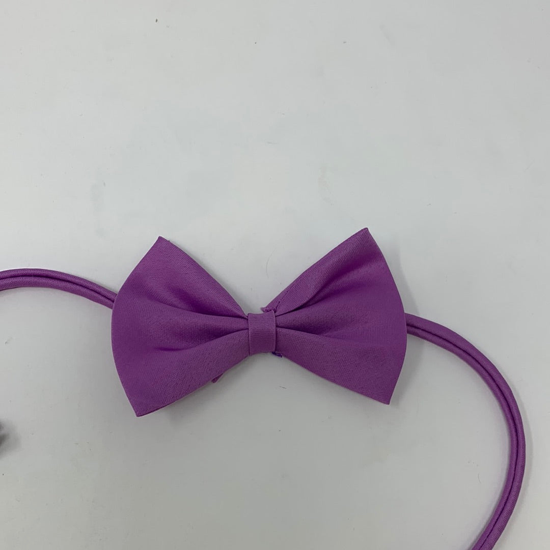 OUTLETLILAC SATIN DOG BOW TIE0154