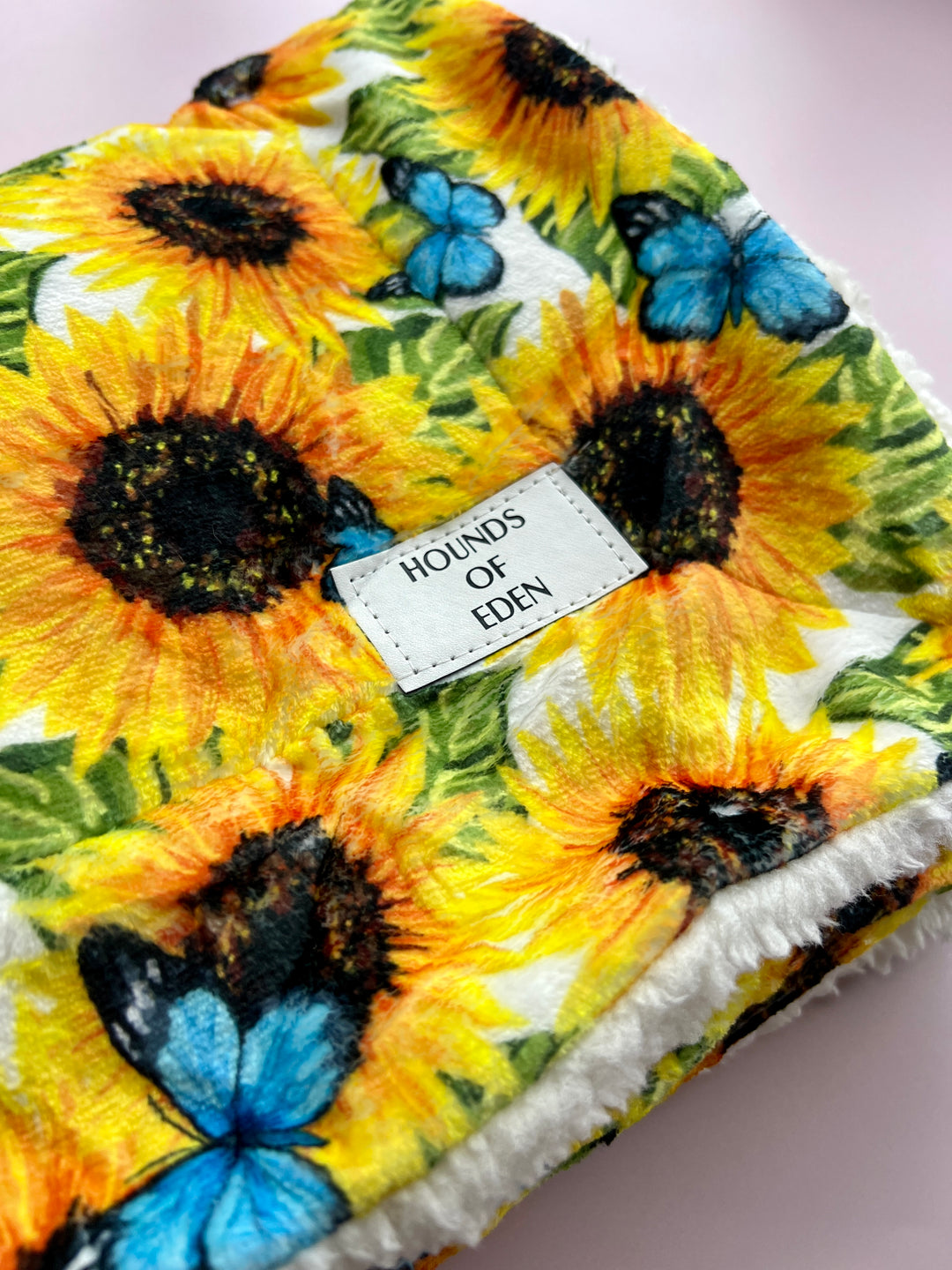 Sunflower Flutter Dog Snuggle Blanket