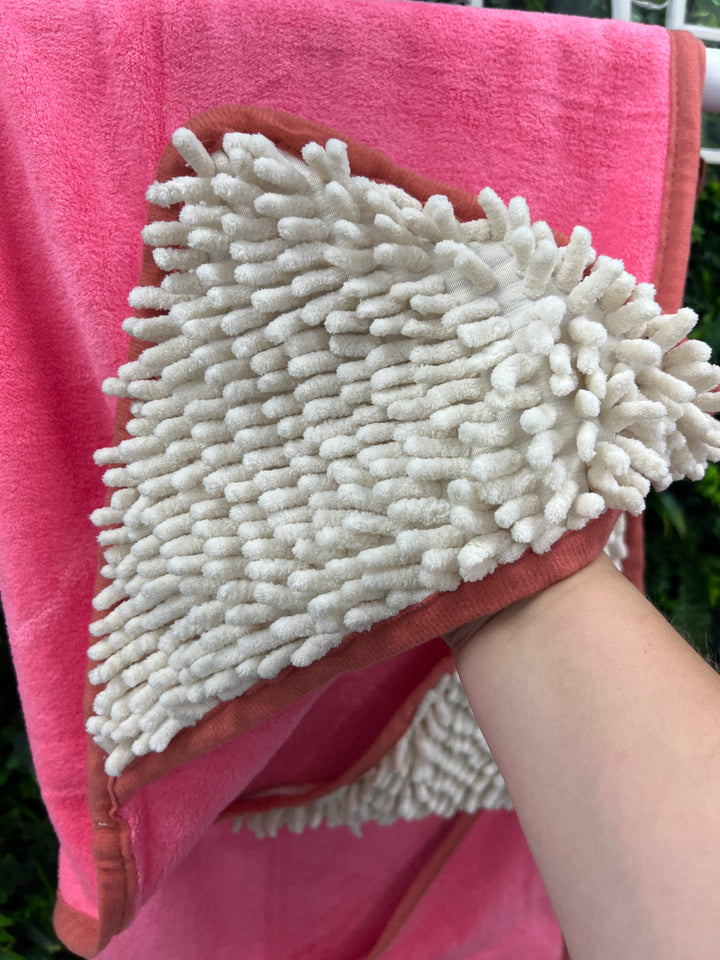 Strawberry Patch - Dog Towel + Carry Bag