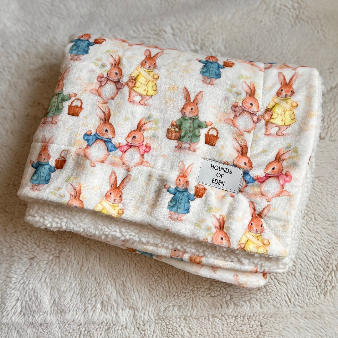 Bunny Tales Design Dog Snuggle Blanket