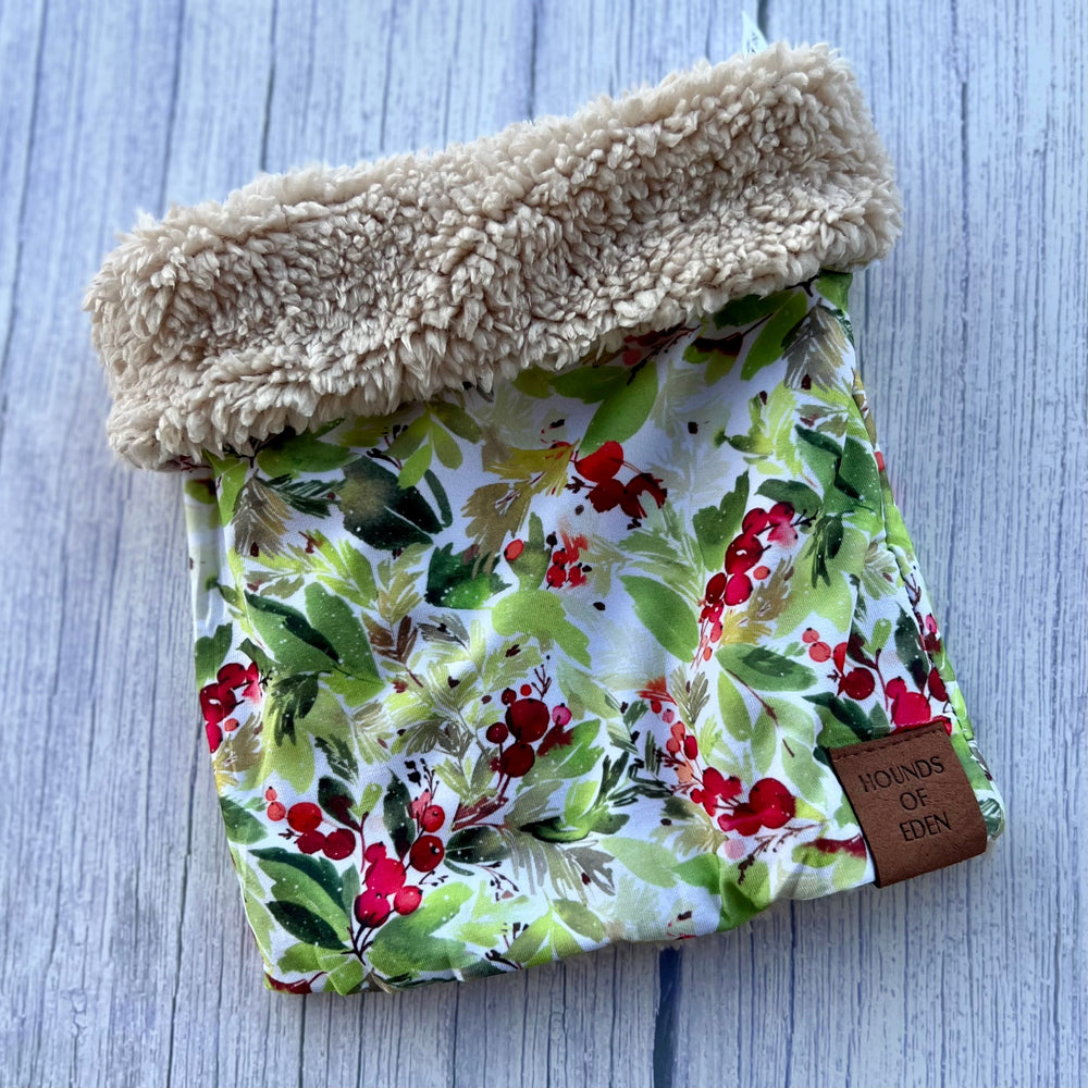 Winter Spruce & Berries dog snood