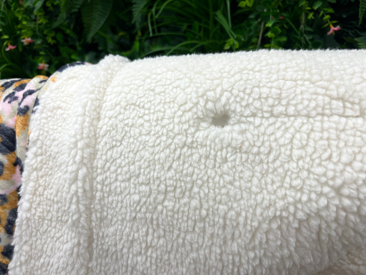 OUTLET - Sage Leopard Snuggle Blanket