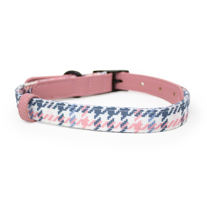 Pink Houndstooth Dog Harness (XXS-XS)