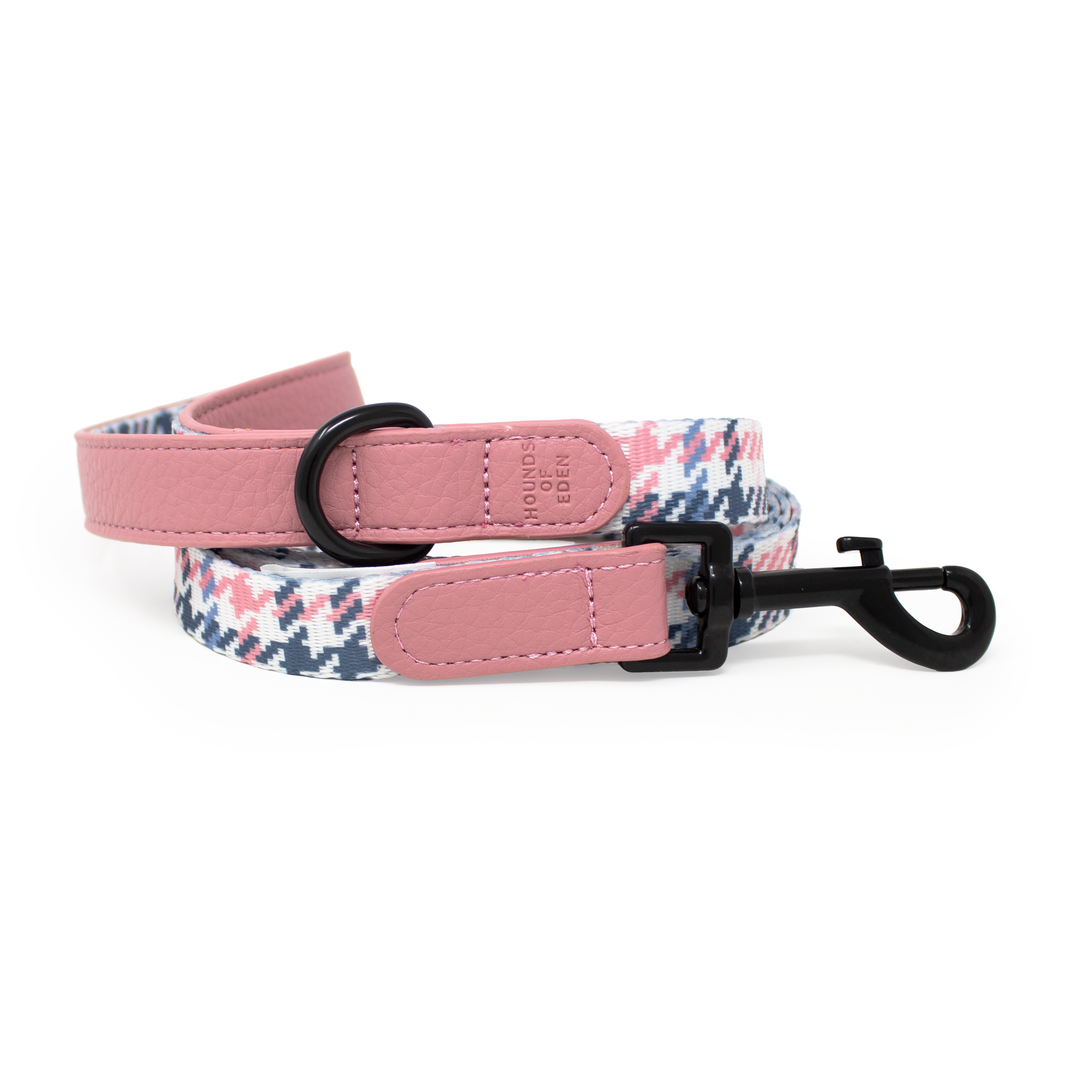 Pink Houndstooth Dog Harness (XXS-XS)