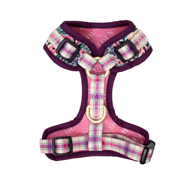 Patchy’s Plum Petals - Dog Collar + ID Tag Holder