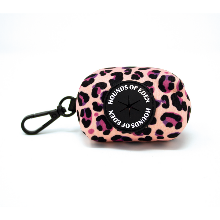 'Blushing Leopard' - Pink Poop/Treat Bag Holder