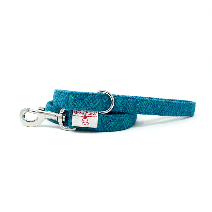 'Bruce' - Blue & Teal Herringbone Dog Harness