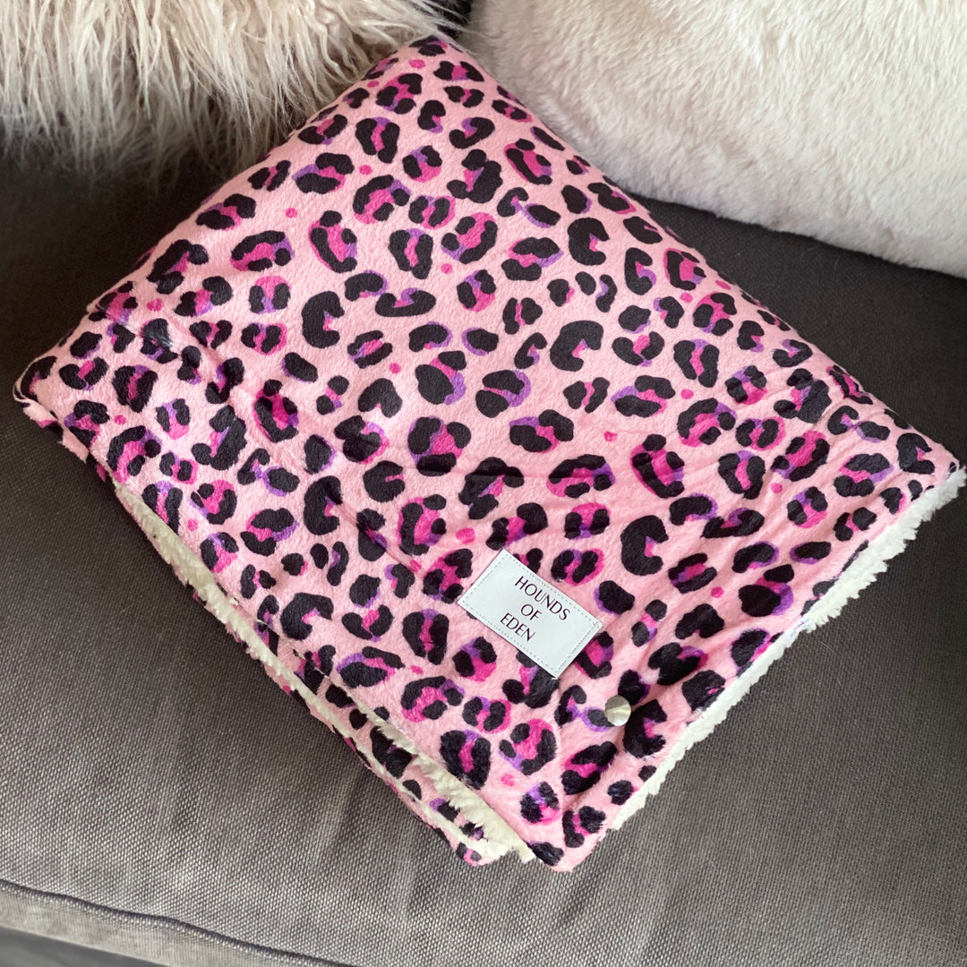 Blushing Leopard Snuggle Blanket