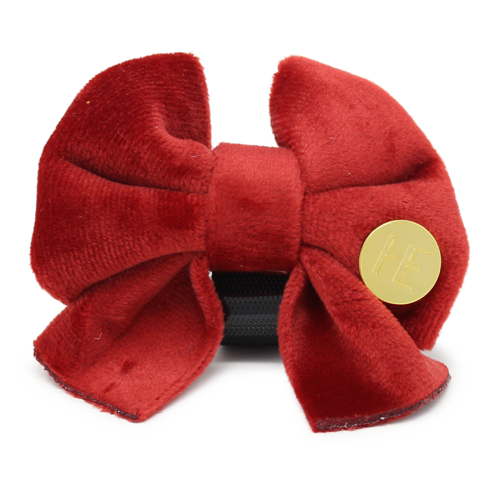 Ruby Red Velvet Sailor Bow Tie