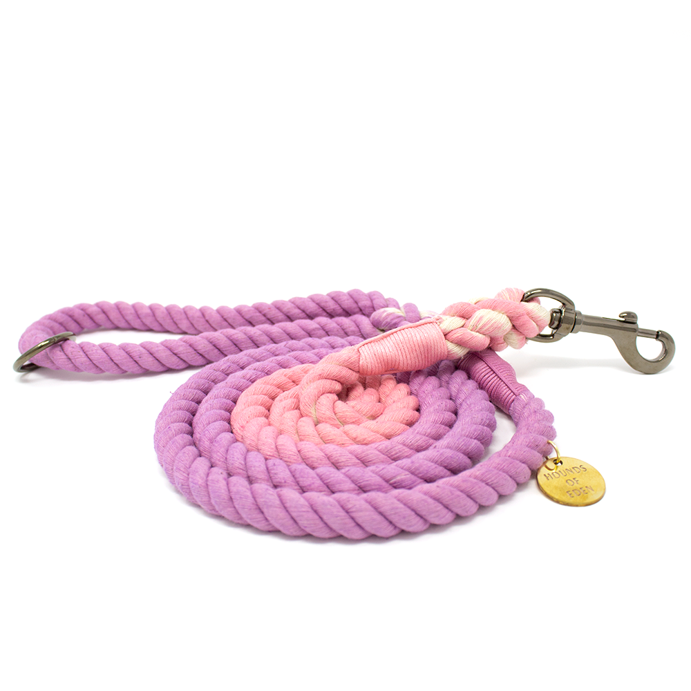 Ombre Lilac & Pink Cotton Rope Lead
