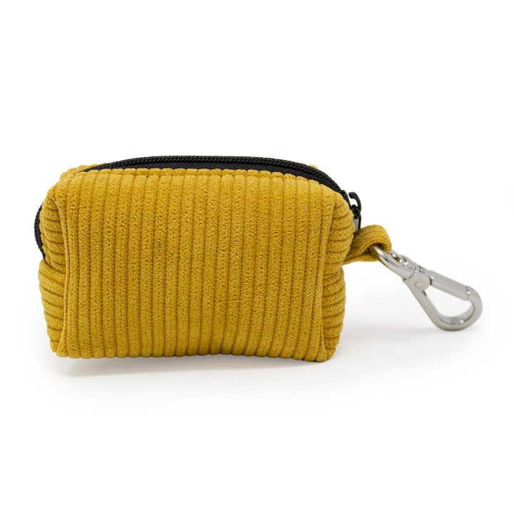 Mustard Yellow Corduroy Poop Bag/Treat Holder