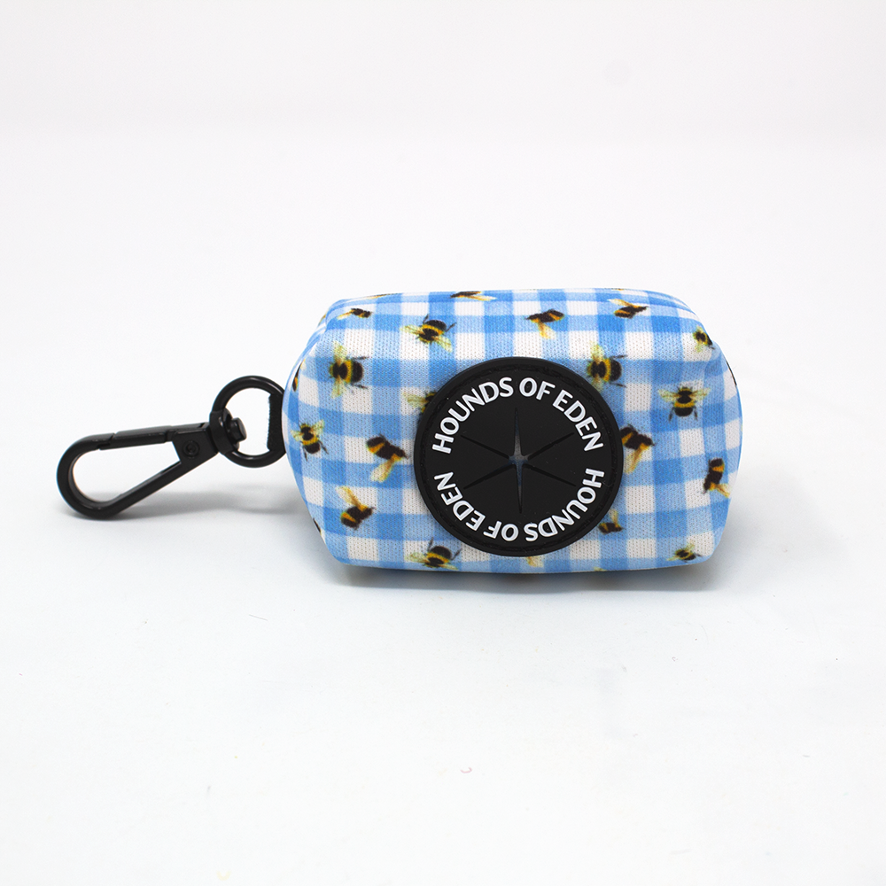 Bee You-tiful - Blue Gingham with Bees Dog Harness