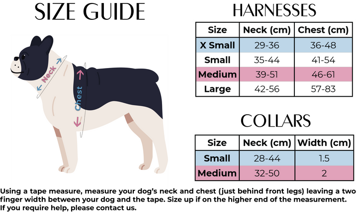 'Spot the Dog' - Black, Blue & Pink Spotted Dog Harness