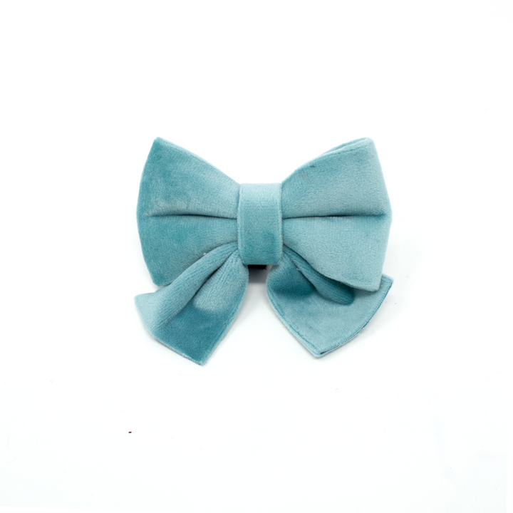 Tiffany's - Light Teal Velvet Bow Tie
