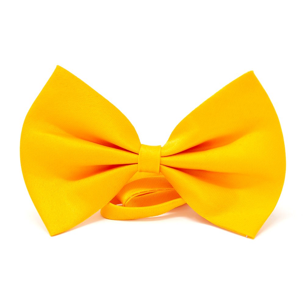 Yellow/Gold Satin Dog Bow Tie