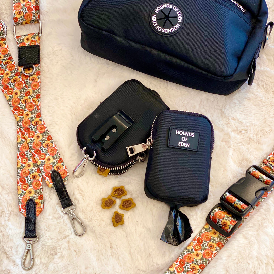 Clip on Dog Treat poop Bag Pouch Grey