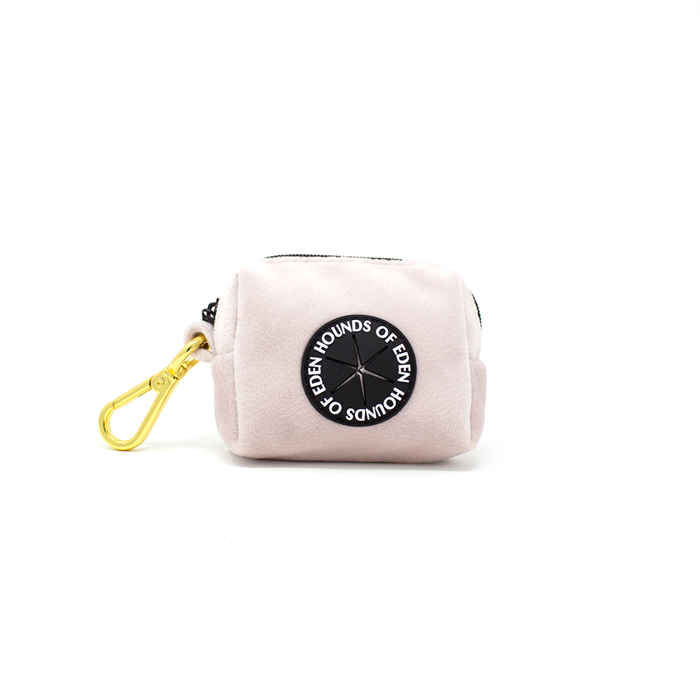 Pure Peony - Pink Velvet Poop Bag/Treat Holder